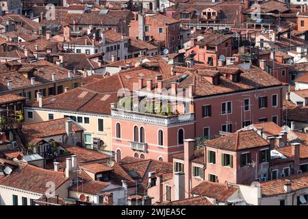 Le Castello sestiere dans le centre historique de Venise, Vénétie, Italie, vu du Campanile di San Marco (Campanile de Saint Marc) © Wojciech Strozyk / Alamy Stock Banque D'Images