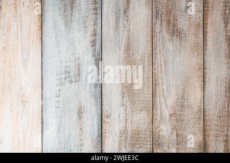 Vieille surface en bois. Vue de dessus de la surface de la table à texture de bois. Fond de texture de bois vintage. Planche en bois naturel. Texture rustique. Texture de bois grunge. Surfez Banque D'Images