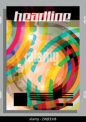 Modèle de flyer d'affaires moderne de vecteur avec un design abstrait Illustration de Vecteur