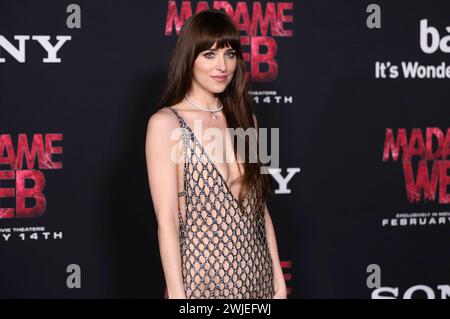 Dakota Johnson BEI der Weltpremiere des Kinofilms Madame Web im Regency Village Theatre. Los Angeles, 12.02.2024 *** Dakota Johnson à la première mondiale du film Madame Web au Regency Village Theatre Los Angeles, 12 02 2024 Foto:XJ.xBlocx/xFuturexImagex madame web 4257 Banque D'Images