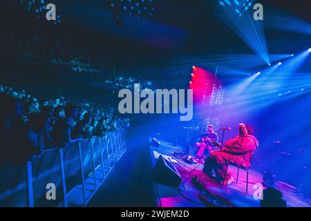 Copenhague, Danemark. 14 février 2024. Le chanteur et compositeur suédois Waterbaby donne un concert à VEGA à Copenhague. (Crédit photo : Gonzales photo/Alamy Live News Banque D'Images