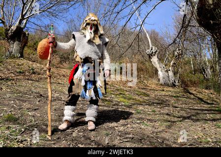 Masque de Samede (Paderne, A Coruña) dans la réunion de Vilariño de Conso, Ourense, Espagne Banque D'Images