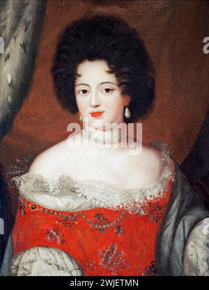Sophie Dorothée de celle (1666-1726), épouse du futur roi Georges Ier de Grande-Bretagne, portrait peint à l'huile sur toile, 1670-1699 Banque D'Images