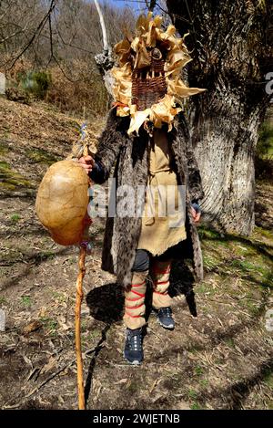 Masque de Samede (Paderne, A Coruña) dans la réunion de Vilariño de Conso, Ourense, Espagne Banque D'Images