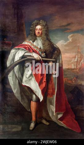 Prince George de Danemark (1653-1708), duc de Cumberland, épouse de la reine Anne de Grande-Bretagne et Lord High Admiral, portrait peint à l'huile sur toile par Sir Godfrey Kneller, vers 1704 Banque D'Images