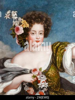 Sophie Dorothée de celle (1666-1726), épouse du futur roi Georges Ier de Grande-Bretagne, portrait peint à l'huile sur toile par Henri Gascar, vers 1686 Banque D'Images