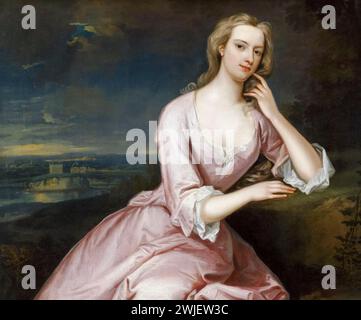 Henrietta Howard, comtesse de Suffolk (née Hobart, 1689-1767), courtisan britannique et maîtresse du roi George II de Grande-Bretagne, portrait peint à l'huile sur toile par Charles Jervas, vers 1724 Banque D'Images