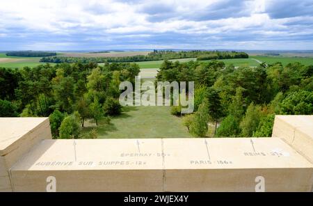 Sommepy-Tahure (Nord-est de la France) : le Mémorial américain de Blanc-Mont, lieu de mémoire de la première Guerre mondiale (1ère Guerre mondiale) Banque D'Images