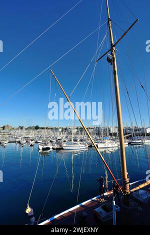 Brest (Bretagne, nord-ouest de la France) : marina “port de plaisance du Château” Banque D'Images