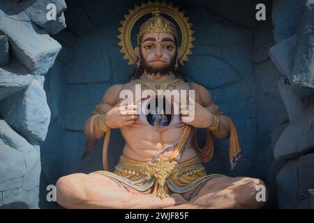 Lord Hanuman Idol à Parmarth niketan ashram Rishikesh Inde Banque D'Images