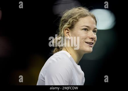 ROTTERDAM - le joueur de tennis en fauteuil roulant Diede de Groot le quatrième jour du tournoi ABN AMRO Open à Ahoy. PONCEUSE ANP KONING Banque D'Images