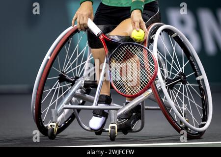 ROTTERDAM - le joueur de tennis en fauteuil roulant Diede de Groot le quatrième jour du tournoi ABN AMRO Open à Ahoy. PONCEUSE ANP KONING Banque D'Images