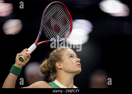 ROTTERDAM - le joueur de tennis en fauteuil roulant Diede de Groot le quatrième jour du tournoi ABN AMRO Open à Ahoy. PONCEUSE ANP KONING Banque D'Images