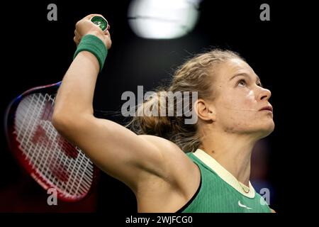 ROTTERDAM - le joueur de tennis en fauteuil roulant Diede de Groot le quatrième jour du tournoi ABN AMRO Open à Ahoy. PONCEUSE ANP KONING Banque D'Images