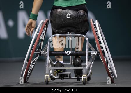 ROTTERDAM - le joueur de tennis en fauteuil roulant Diede de Groot le quatrième jour du tournoi ABN AMRO Open à Ahoy. PONCEUSE ANP KONING Banque D'Images