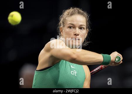 ROTTERDAM - le joueur de tennis en fauteuil roulant Diede de Groot le quatrième jour du tournoi ABN AMRO Open à Ahoy. PONCEUSE ANP KONING Banque D'Images