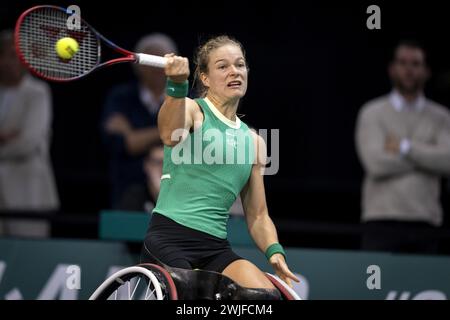 ROTTERDAM - le joueur de tennis en fauteuil roulant Diede de Groot le quatrième jour du tournoi ABN AMRO Open à Ahoy. PONCEUSE ANP KONING Banque D'Images