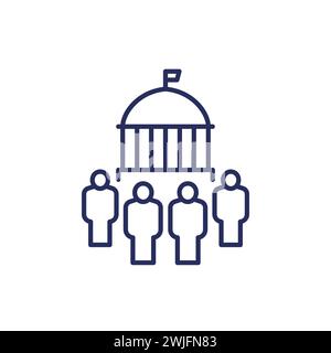 icône des employés du gouvernement, vecteur de service public Illustration de Vecteur