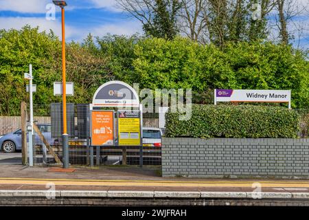 widney manor solihull west midlands angleterre gare uk ligne de banlieue passagers diesel Banque D'Images