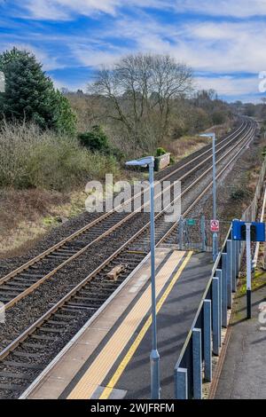 widney manor solihull west midlands angleterre gare uk ligne de banlieue passagers diesel Banque D'Images