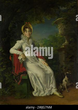 Caroline Ferdinanda Louisa de Sicile (1798-1870). Épouse de Charles Ferdinand, duc de Berry, dans le Parc de Bagatelle dans le bois de Boulogne (près de Paris), François Gérard, 1820 - 1837 Banque D'Images