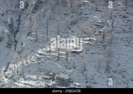 Chutes de neige à Kaghan Naran février-2024 Banque D'Images