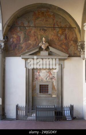 Porte tournante pour enfants trouvés, Hôpital des innocents (Ospedale degli Innocenti), Florence, Italie : orphelinat Banque D'Images