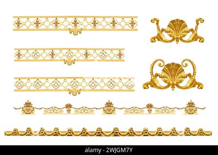 Porte d'or isolées à Versailles. La France. Banque D'Images