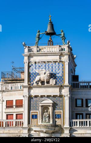 Clocktower de St Marc (Torre dell'Orologio), Venise, Vénétie, Italie Banque D'Images