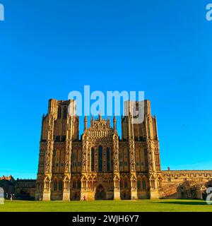 Février 2024 - Cathédrale de Wells, dans le Somerset, Royaume-Uni. Banque D'Images