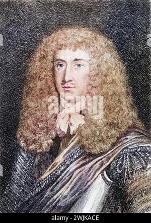 Charles Cotton, 1630-1687. Englischer Dichter, Historisch, digital restaurierte Reproduktion von einer Vorlage aus dem 19. Jahrhundert, date du dossier non précisée Banque D'Images