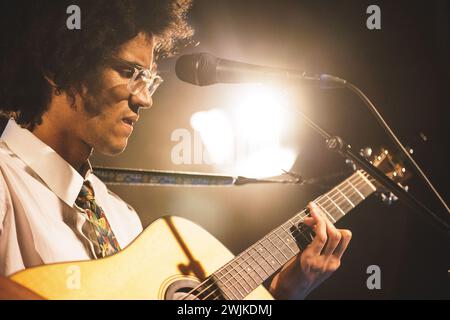 Copenhague, Danemark. 15 février 2024. La chanteuse, compositrice et musicienne norvégienne Beharie donne un concert à VEGA à Copenhague. (Crédit photo : Gonzales photo/Alamy Live News Banque D'Images