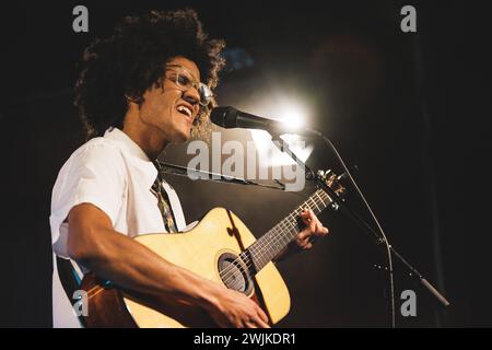 Copenhague, Danemark. 15 février 2024. La chanteuse, compositrice et musicienne norvégienne Beharie donne un concert à VEGA à Copenhague. (Crédit photo : Gonzales photo/Alamy Live News Banque D'Images
