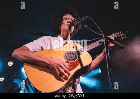 Copenhague, Danemark. 15 février 2024. La chanteuse, compositrice et musicienne norvégienne Beharie donne un concert à VEGA à Copenhague. (Crédit photo : Gonzales photo/Alamy Live News Banque D'Images