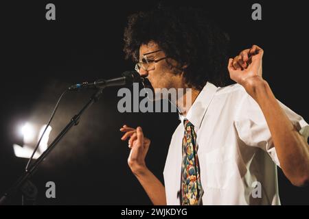 Copenhague, Danemark. 15 février 2024. La chanteuse, compositrice et musicienne norvégienne Beharie donne un concert à VEGA à Copenhague. (Crédit photo : Gonzales photo/Alamy Live News Banque D'Images