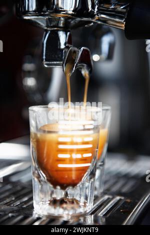 Gros plan d'un espresso Banque D'Images