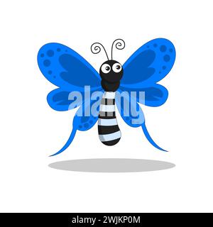 symbole d'illustration d'art macot animal icône design nature concept insecte de papillon Illustration de Vecteur