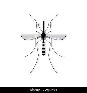 symbole d'illustration d'art macot animal icône design nature concept insecte de moustique Illustration de Vecteur