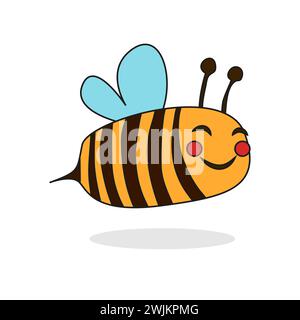 symbole d'illustration d'art macot animal icône design nature concept insecte d'abeille Illustration de Vecteur