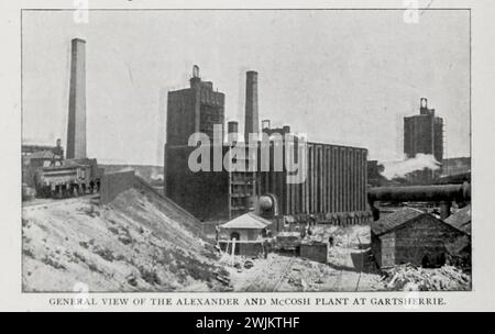 VUE DE L'USINE ALEXANDER ET MCCOSH À GARTSHERRIE À PARTIR DE L'ARTICLE LA RÉCUPÉRATION DES SOUS-PRODUITS DU HAUT FOURNEAU. Par A. Humboldt Sexton. Tiré de l'Engineering Magazine consacré au progrès industriel volume XIV octobre 1897 - mars 1898 The Engineering Magazine Co Banque D'Images