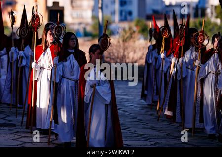 Nazaréens dans la procession du Calvaire Banque D'Images