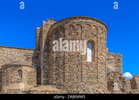 La forteresse médiévale à Roses, Catalogne, Espagne du Nord Banque D'Images