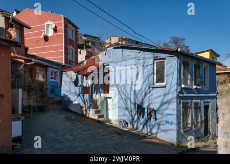 Célèbre quartier Ayvansaray dans le quartier de Fatih à Istanbul, Turquie Banque D'Images