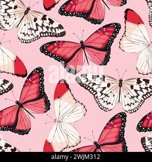 Papillons colorés sans coutures Illustration de Vecteur