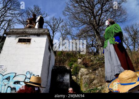 Antruejo de Carrizo de la Ribera (Leon) dans Meeting Masks de Vilariño de Conso, Ourense, Espagne Banque D'Images