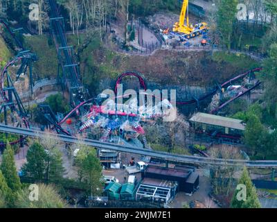 Nemesis Reborn Alton Towers photos aériennes 2024 Banque D'Images