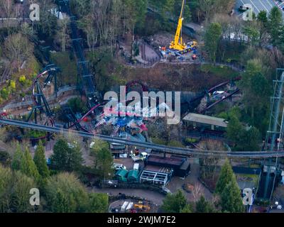 Nemesis Reborn Alton Towers photos aériennes 2024 Banque D'Images