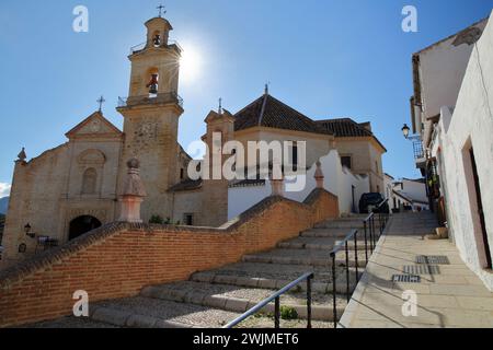 L'église Santa Maria de Jesus, Antequera, province de Malaga, Andalousie, Espagne, situé sur la place Portichuelo Banque D'Images