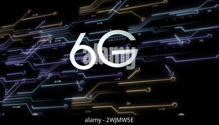 Image du traitement de texte et de données 6g. Banque D'Images