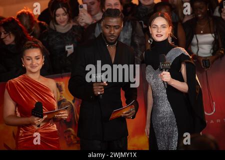 Londres, Royaume-Uni. 15 février 2024. Photo : Rebecca Ferguson assiste à la première mondiale de « Dune : part Two » à Leicester Square. Crédit : Justin Ng/Alamy Live News Banque D'Images